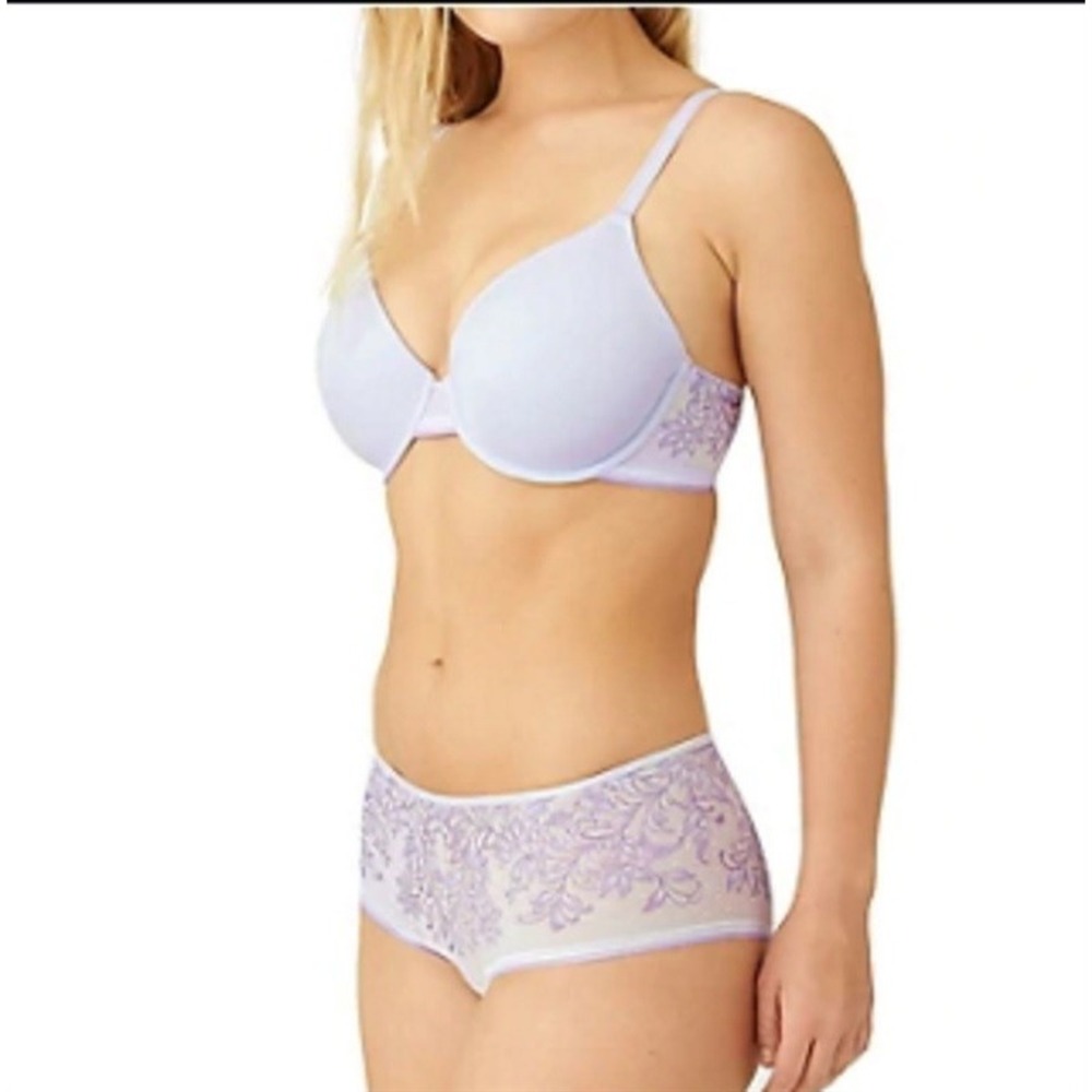 NWT Wacoal 34G Net Effect Underwire T-Shirt Bra 853340 Purple 132339